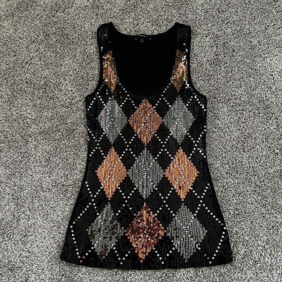 3 EXPRESS Sequin Sparkle Shiny Glitter Tank Tops Women’s Size Large Bundle Lot - Picture 4 of 10